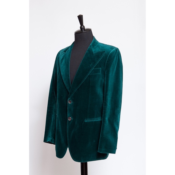 Jackets & Coats | Green Velvet Jacket Item No 54 | Poshmark